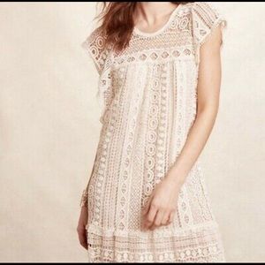 Anthropologie Maeve Crochet Tunic Dress NWOT